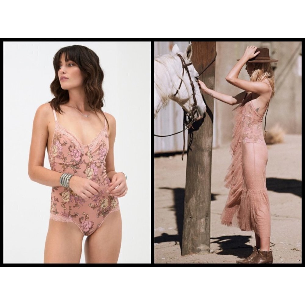 💕SPELL & THE GYPSY💕 Rosa Bodysuit Blush Medium M NWT